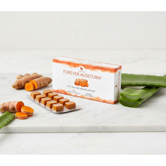 Forever AloeTurm - Pastilles de gel hydrogel au curcuma et à l’aloe vera