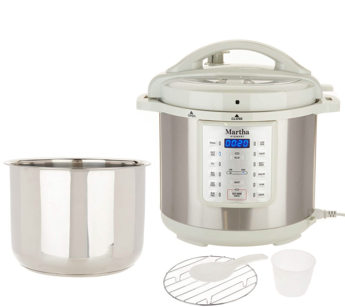Martha Stewart 8-qt 7-in-1 Digital Stainless Steel Pressure Cooker