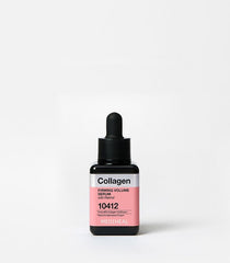 collagen firming volume serum in a sleek dropper bottle against a plain background