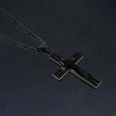 Men's Cross Necklaces in Stainless Steel