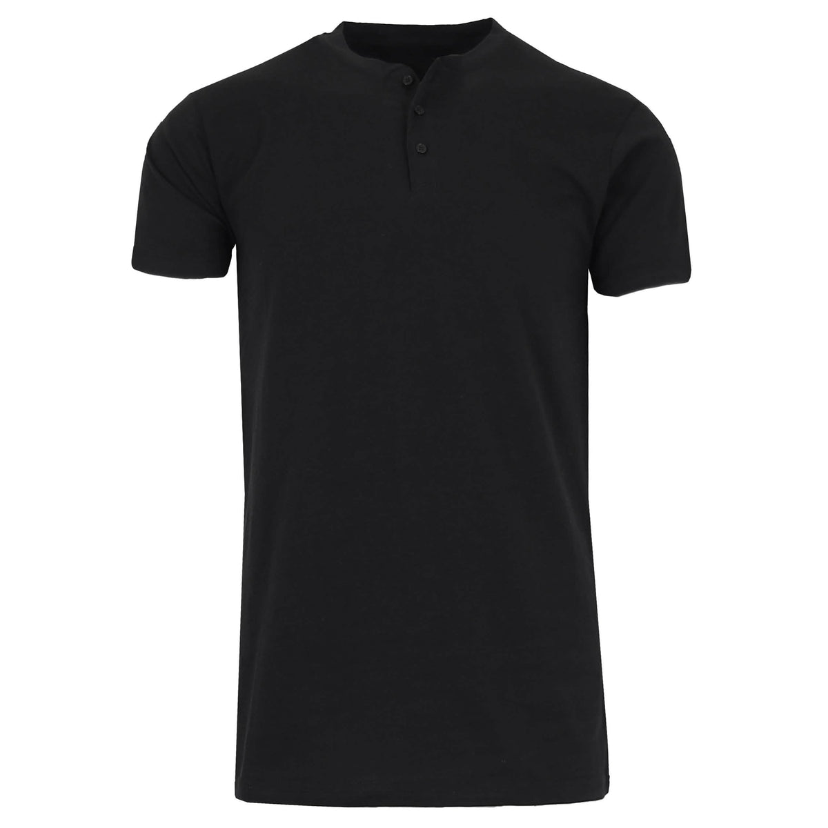Men's Slim Fitting Short Sleeve Henley Slub Tee