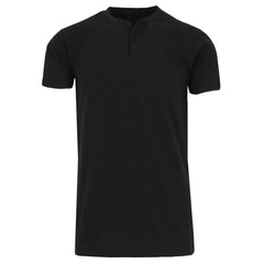 Men's Slim Fitting Short Sleeve Henley Slub Tee