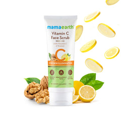 Exfoliante facial con vitamina C y nuez de Mamaearth