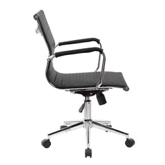 Modern Medium Back Executive Office Chair - Black