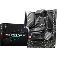 MSI B760 Gaming Plus WiFi Gaming Motherboard (Supports 12th/13th Gen Intel Processors, LGA 1700, DDR5, PCIe 4.0, M.2, 2.5Gbps LAN, USB 3.2 Gen2, Wi-Fi 6E, ATX) (Refurbished)