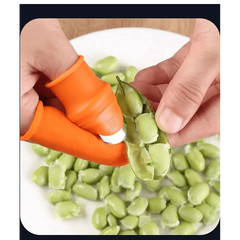 Multi-Functional 1 Set Silicone Finger Protector With Blade For Fruits Vegetable Thumb Knife Finger Guard Kitchen Accessories