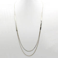 Multi-Layer Silver Bar Necklace
