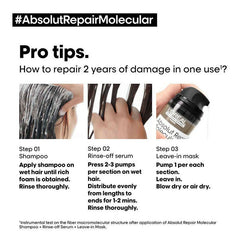 L'Oreal Paris Absolut Repair Molecular Crème sans rinçage réparatrice en profondeur pour cheveux abîmés