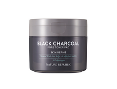 [NATURE REPUBLIC] Black Charcoal Pore Toner Pad 100g/50ea