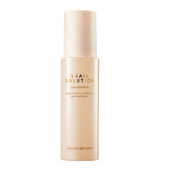 snail solution skin booster bottle against a plain background