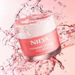 overnight lip mask very berry in splash of water for hydration