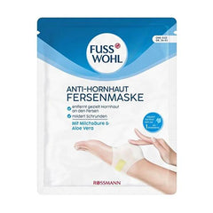 Fusswohl Heel Mask for Callus Prevention - Dermatologically Approved, Vegan, Lactic Acid & Aloe Vera