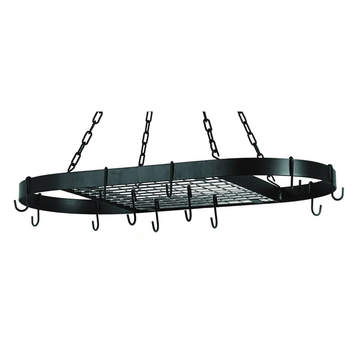 Old Dutch Oval Matte Black Hanging Pot Rack