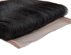 Rio Straight Closure 4x4 Natural Black, 20 in