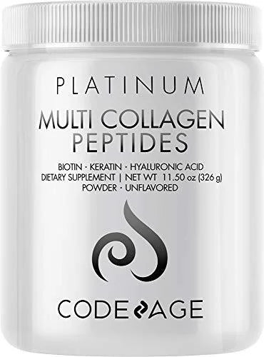 Codeage Multi Collagen Peptides Powder Platinum unflavored tub front view