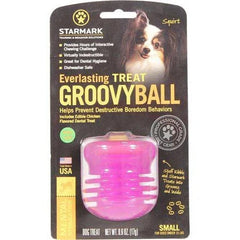 Starmark Everlasting Treat Groovy Ball Dog Toy, Small, Green