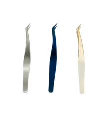 VIP Extensions Eyelash Tweezers, FLE021 Matte Gold Pearl