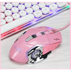 Pink Girly Gaming Mouse 3200DPI Backlight Adjustable 4 Level DPI Wired Women's Mice For Gamers