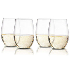 Plastic Stemless Wine Glasses by En Soiree