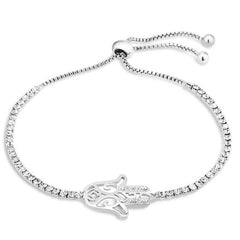 Cubic Zirconia Charm Bracelet - Assorted Sizes