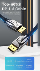 Cable de audio DisplayPort rápido de 1.4Gbps, 8K a 60Hz, 4K HDR, para PC, portátil o TV