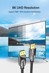 Cable de audio DisplayPort rápido de 1.4Gbps, 8K a 60Hz, 4K HDR, para PC, portátil o TV