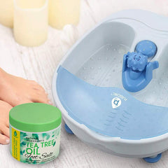 Pursonic Foot Spa Massager with Vibrating Bubbles & Tea Tree Oil Foot Salt Scrub with Epsom Salt
