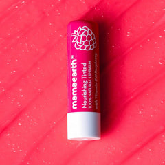 Mamaearth Baume à lèvres teinté 100 % naturel à la vitamine E et à la framboise