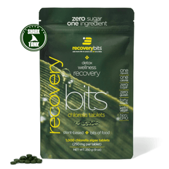 RECOVERYbits Chlorella Tablets large bag front packaging view