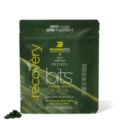 RECOVERYbits Chlorella Tablets small bag front packaging view