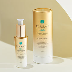 REJURAN Healer turnover ampoule product image on a neutral background showcasing the bottle and packaging.