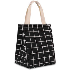 Reusable Lunch Bag Insulated Lunch Box Canvas Fabric with Aluminum Foil