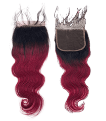 Rio Body Wave 5x5 Closure Hairpiece, Wine - Choose Size