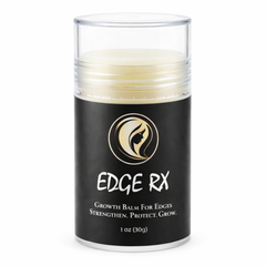 Edge Rx edge growth balm container (1 oz). Nourishing treatment to strengthen fragile hairlines and reduce breakage.