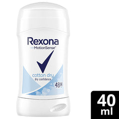 Rexona Women's Deodorant Stick Cotton Dry - Long-Lasting Freshness, 48hr Protection