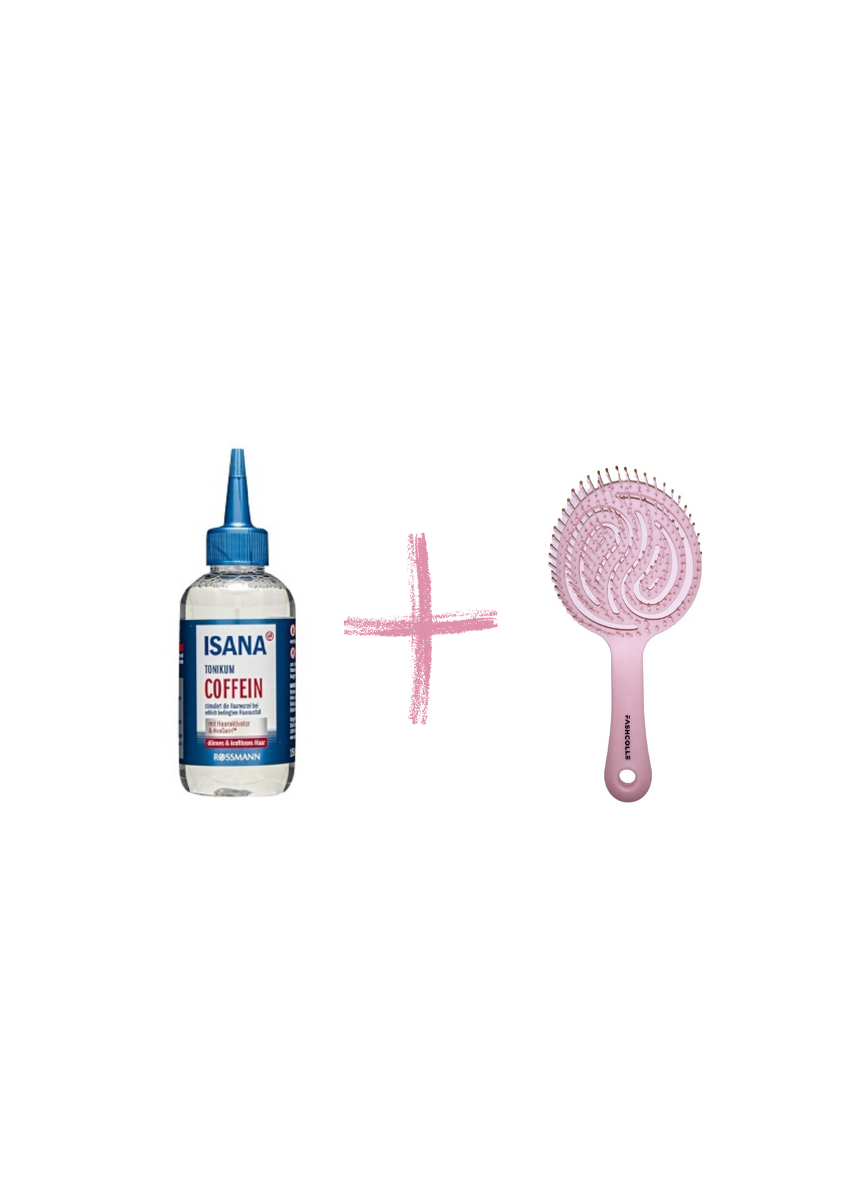 ISANA Anti-Haarverlust Coffein Tonic 150 Ml x Oval Haarbürste