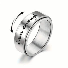 Rotatable Stainless Steel Anxiety Ring