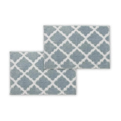 Bibb Home 1-2 Pack Trellis Micro Shag Bath Rugs 20"x 32"