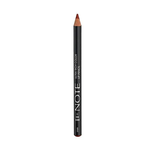 Crayon contour des lèvres Note Ultra Rich Color - Rouge brique, sublime l'apparence des lèvres et prolonge la tenue du rouge à lèvres