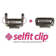 Clips pour perruques et extensions capillaires Selfit VIP Extensions, 12 pièces par paquet - Choisissez la taille