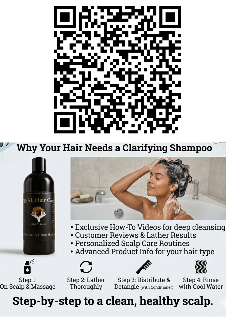 Black Salt Detox Shampoo: All-Natural Clarifying Hair Cleanse shampoo_finished_qr_code H.E.A.L Hair Care