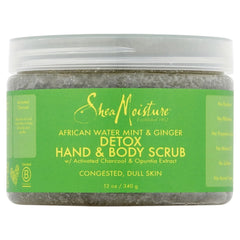 SheaMoisture African Water Mint & Ginger Detox Hand + Body Scrub 12 oz