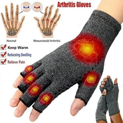 Simple Winter Arthritis Gloves Unisex Classic Anti Arthritis Therapy Gloves Compression  Fingerless Gloves