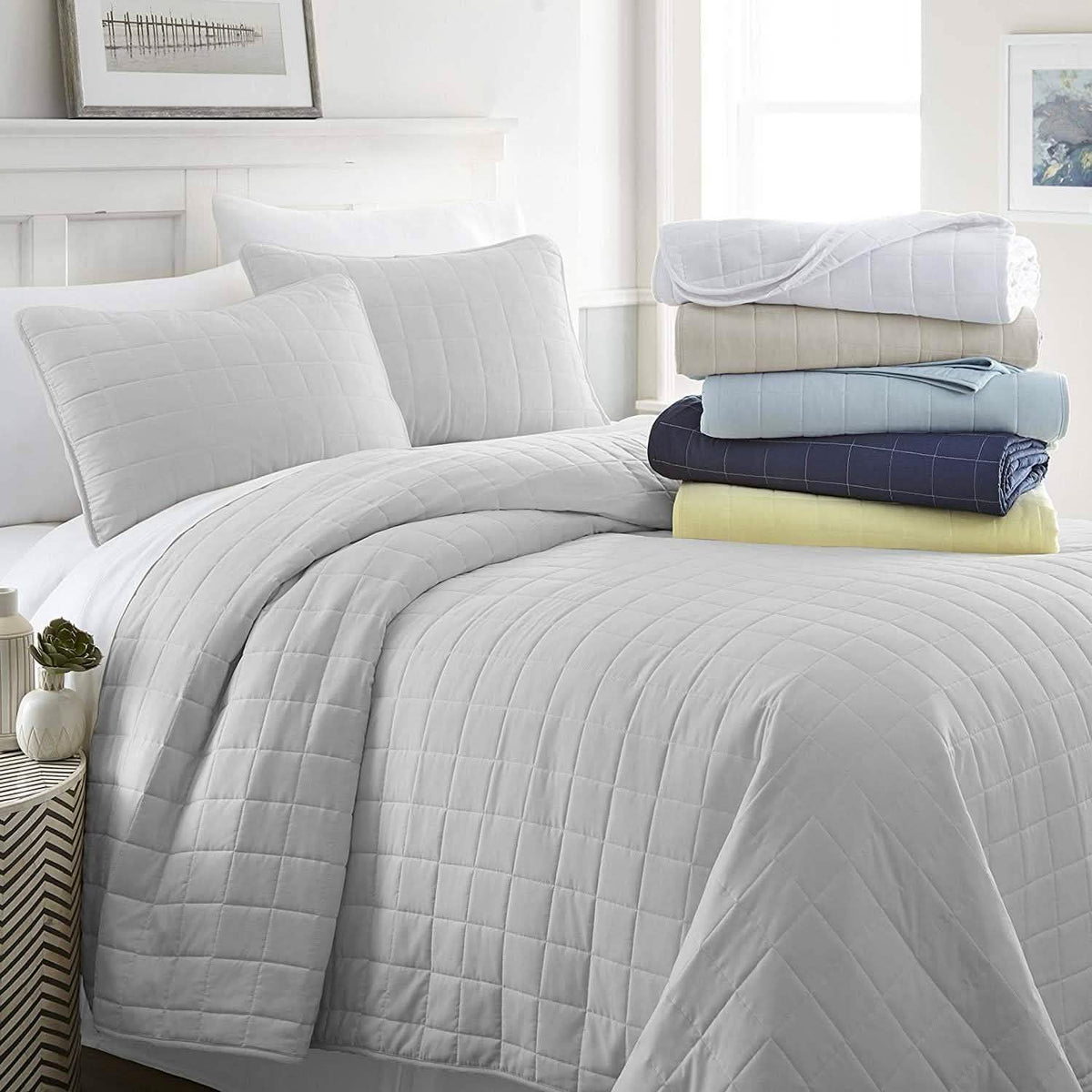 Simply Soft Quilted Coverlet Set - Assorted Styles