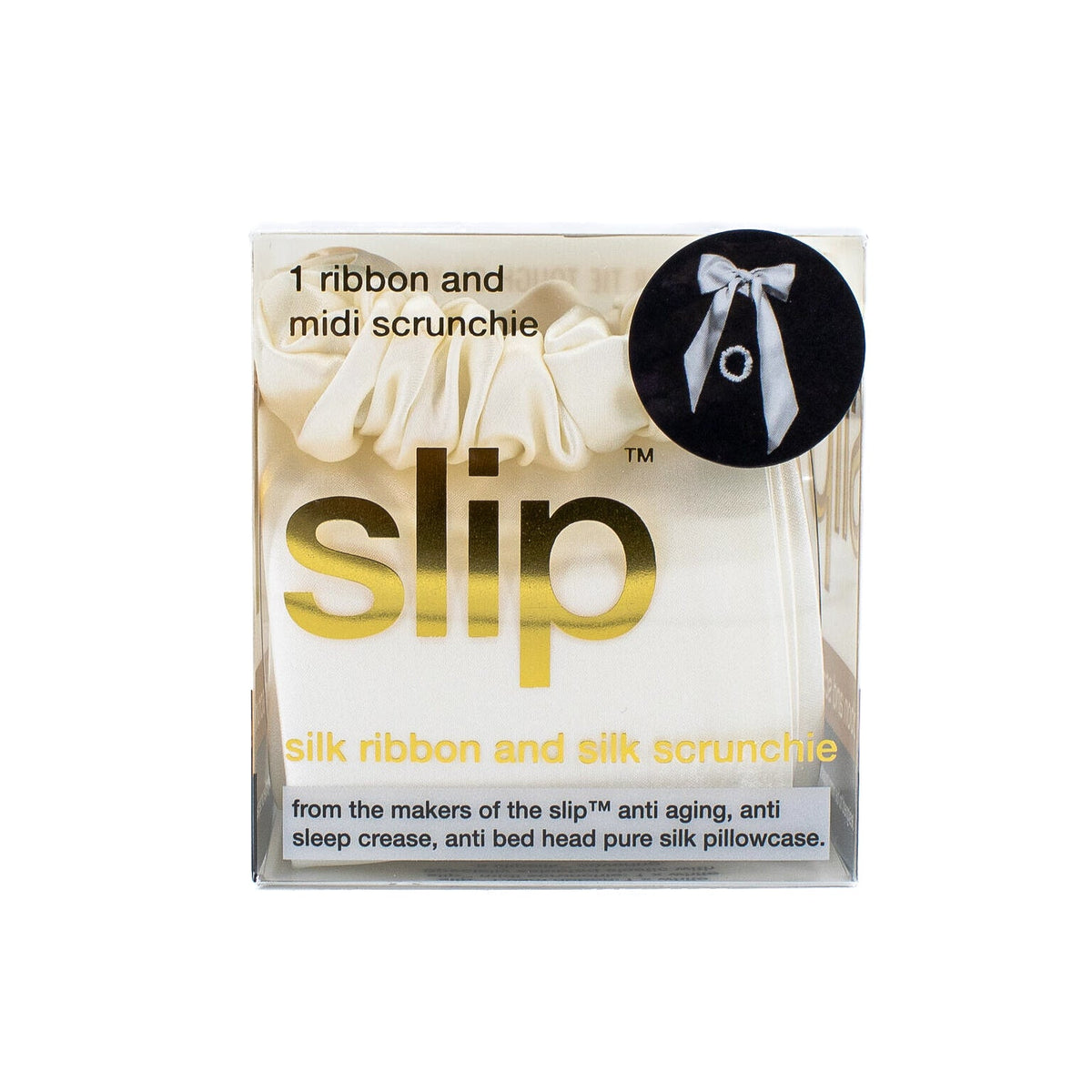slip 1 Set de cinta y coletero midi WHITE - Nuevo