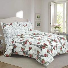 Sloane Street Paris Rose Eiffel Tower Reversible Bed in a Bag