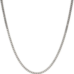 Sterling Silver Italian 2.5mm Franco Square Box Link Chain