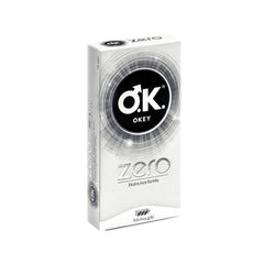 Okey Zero Condoms - 10 Pack, Safe Intimacy Products for Adults, Zero Lubricant Condoms for Sensitive Users