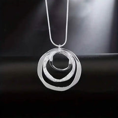 Three Rings Design Pendant Necklace