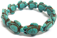 Turquoise Handmade Hawaiian Sea Turtles Bracelet